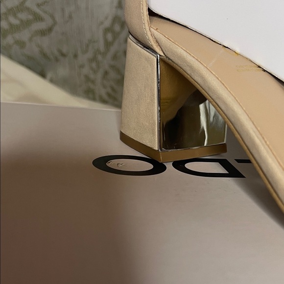 Aldo Tan and Silver Embellished Heels - Picture 11 of 14